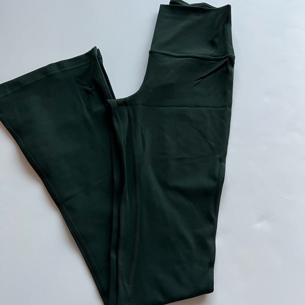 Lululemon Dark Green mini Flared Leggings